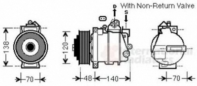 VAN WEZEL 3000k526 -  Компрессор, кондиционер
